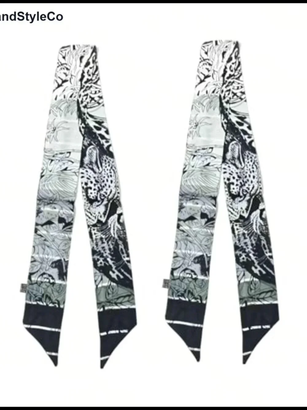 100% Mulberry Silk Scarf 2 Pair Pack Hair Ribbon Handbag Scarf Belt